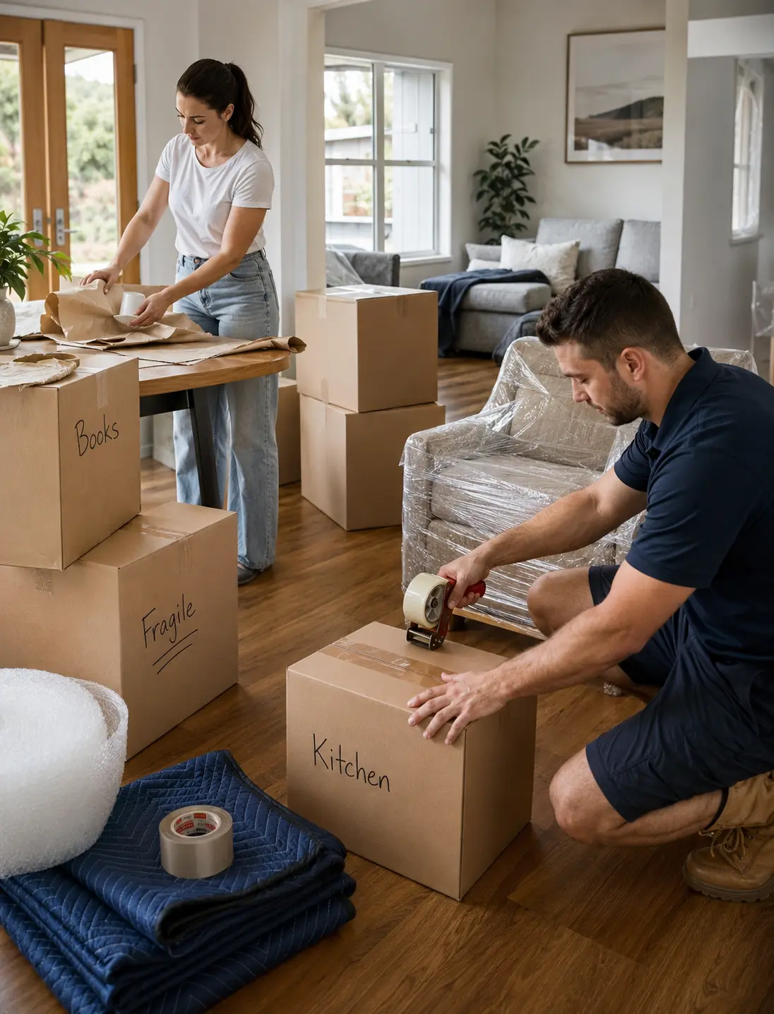 Ballarat home packing services organising boxes wrapping materials and household goods before moving day