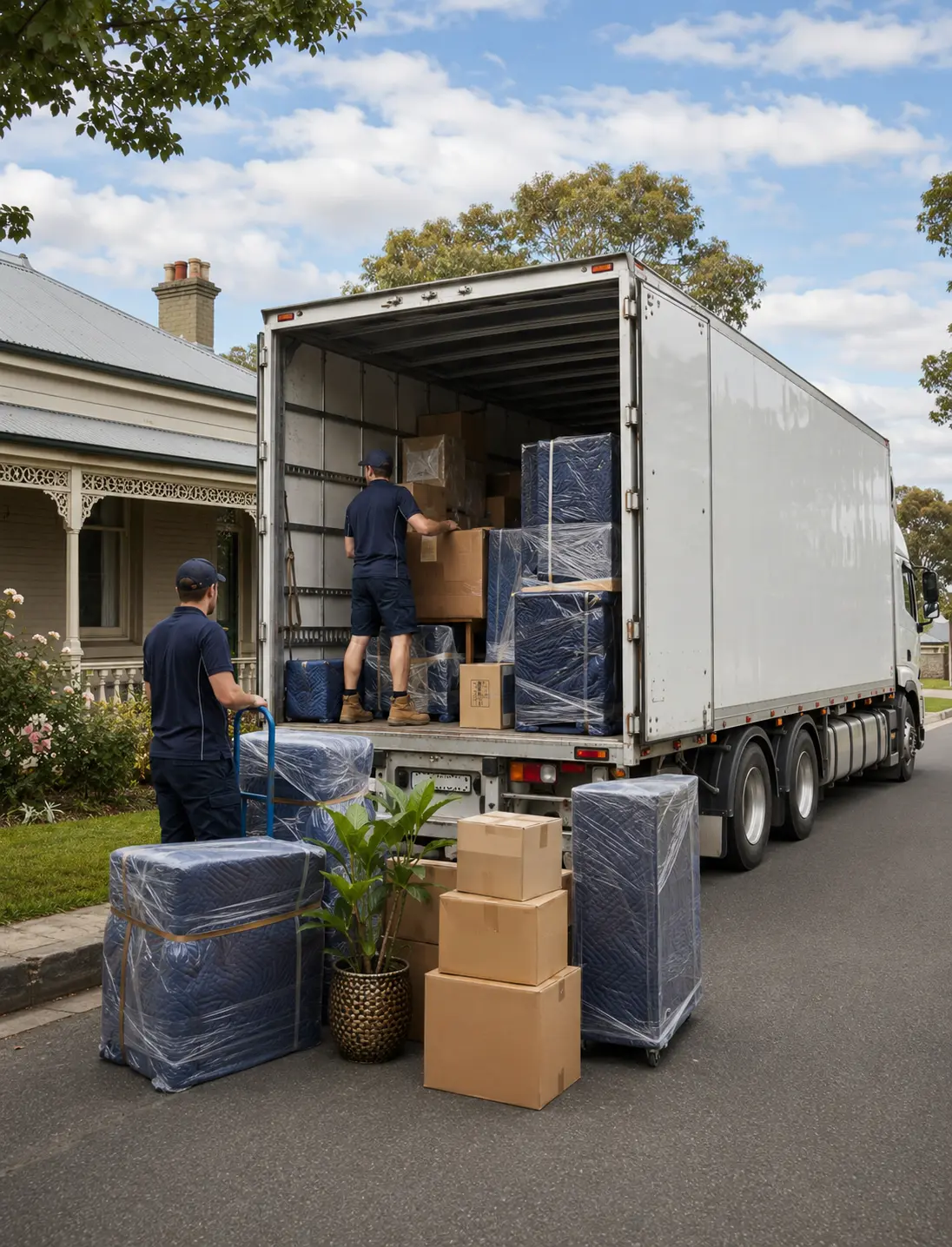 Interstate removalist truck prepared for a long distance move from Ballarat to another state