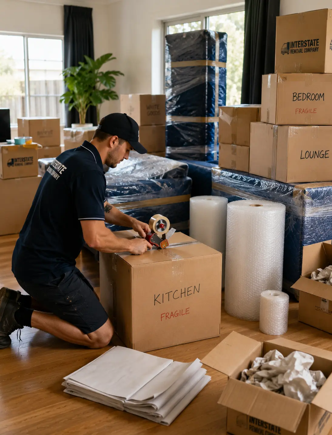 Ballarat interstate packing services preparing household boxes and furniture for a long distance move