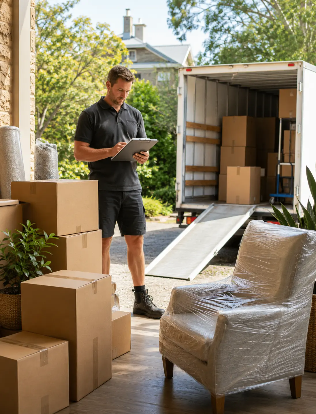 Best time to move interstate from Ballarat with packed boxes and furniture ready for long distance transport