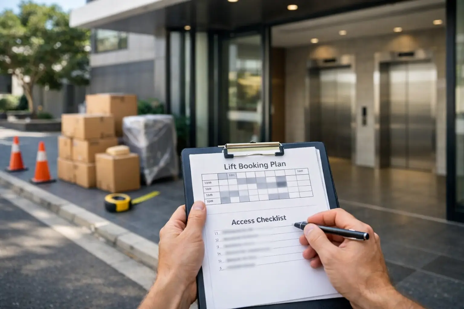 Brisbane apartment moving logistics for interstate moves with lift booking, loading zone access, and building access planning for movers