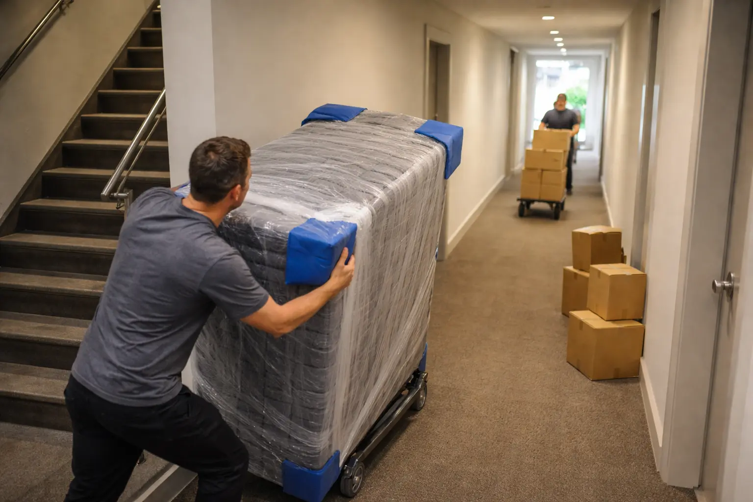 Carry distance to the truck and stairs and tight hallways in Brisbane apartments affecting move speed and building access planning