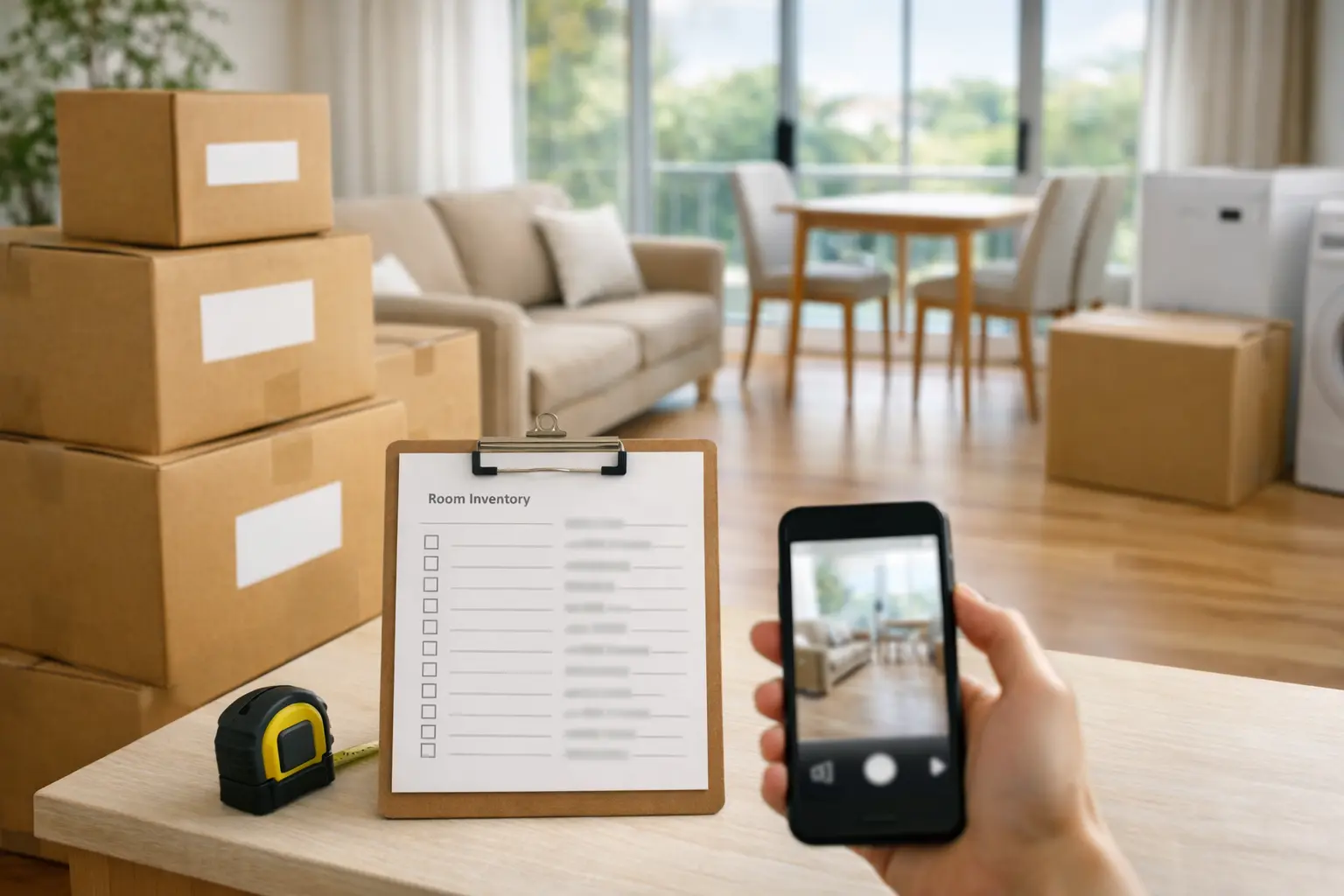 Planning an interstate move from Brisbane 8 to 6 weeks out with inventory list, packing schedule and furniture staging