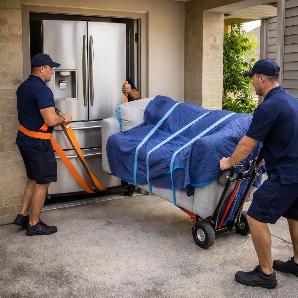 Safe handling of furniture white goods and bulky household items from Melbourne