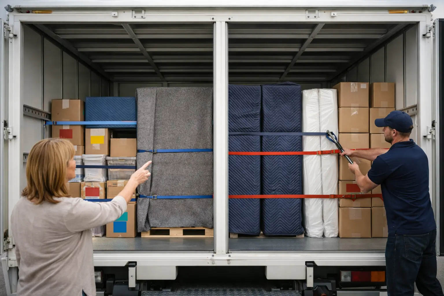 Perth interstate removals comparison showing backloading shared load versus dedicated truck space for moving across Australia