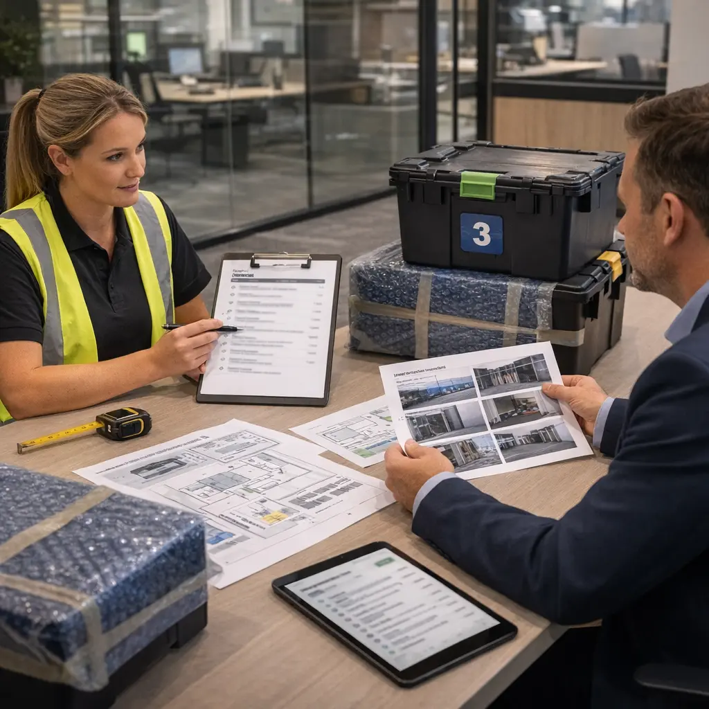 Getting a Perth moving company for business quote with corporate moving services scope, inventory list, access notes, and interstate commercial removals planning