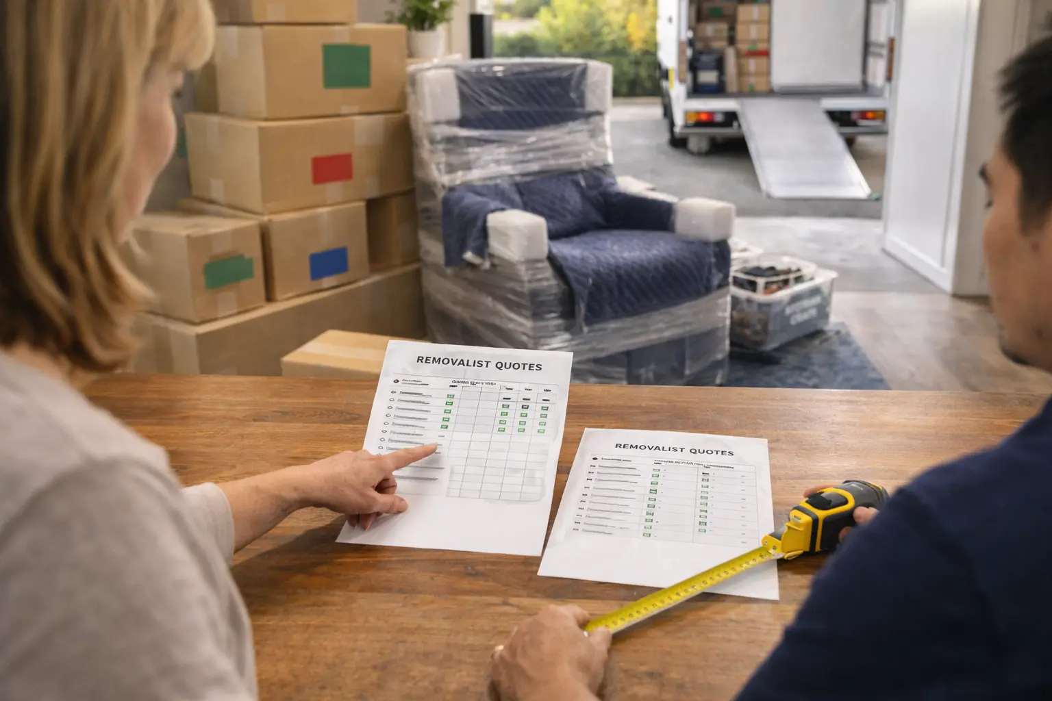 Comparing interstate removalist quotes in Perth with inclusions checklist, volume details, and transparent moving company pricing